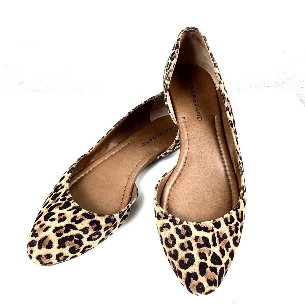 Lucky Brand 🍀 Abia D'Orsay Flats Animal Print 8